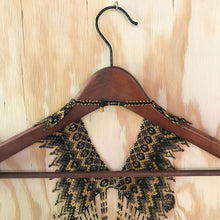 Load image into Gallery viewer, AVE Black & Gold Beaded Collar Necklace