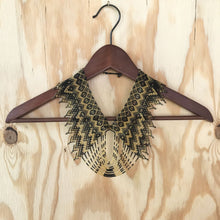Load image into Gallery viewer, AVE Black & Gold Beaded Collar Necklace