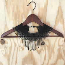 Load image into Gallery viewer, GUERRERA Black Beaded Fringe Necklace