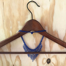 Load image into Gallery viewer, AZUL Blue Beaded Fringe Necklace