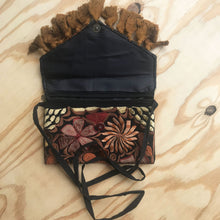 Load image into Gallery viewer, Embroidered Clutch Purse with Fringe Accents