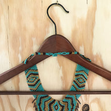 Load image into Gallery viewer, REINA Turquoise, Purple, & Gold Beaded Fringe Necklace
