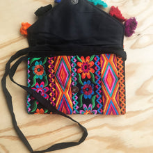 Load image into Gallery viewer, Embroidered Clutch Purse with Fringe Accents