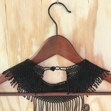 Load image into Gallery viewer, GUERRERA Black Beaded Fringe Necklace
